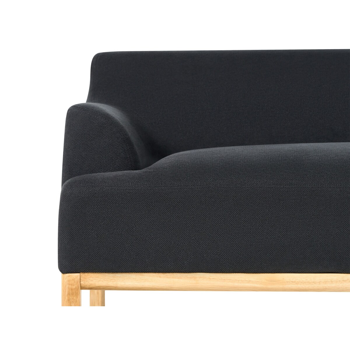 Sofa 3-osobowa czarna SOSJO