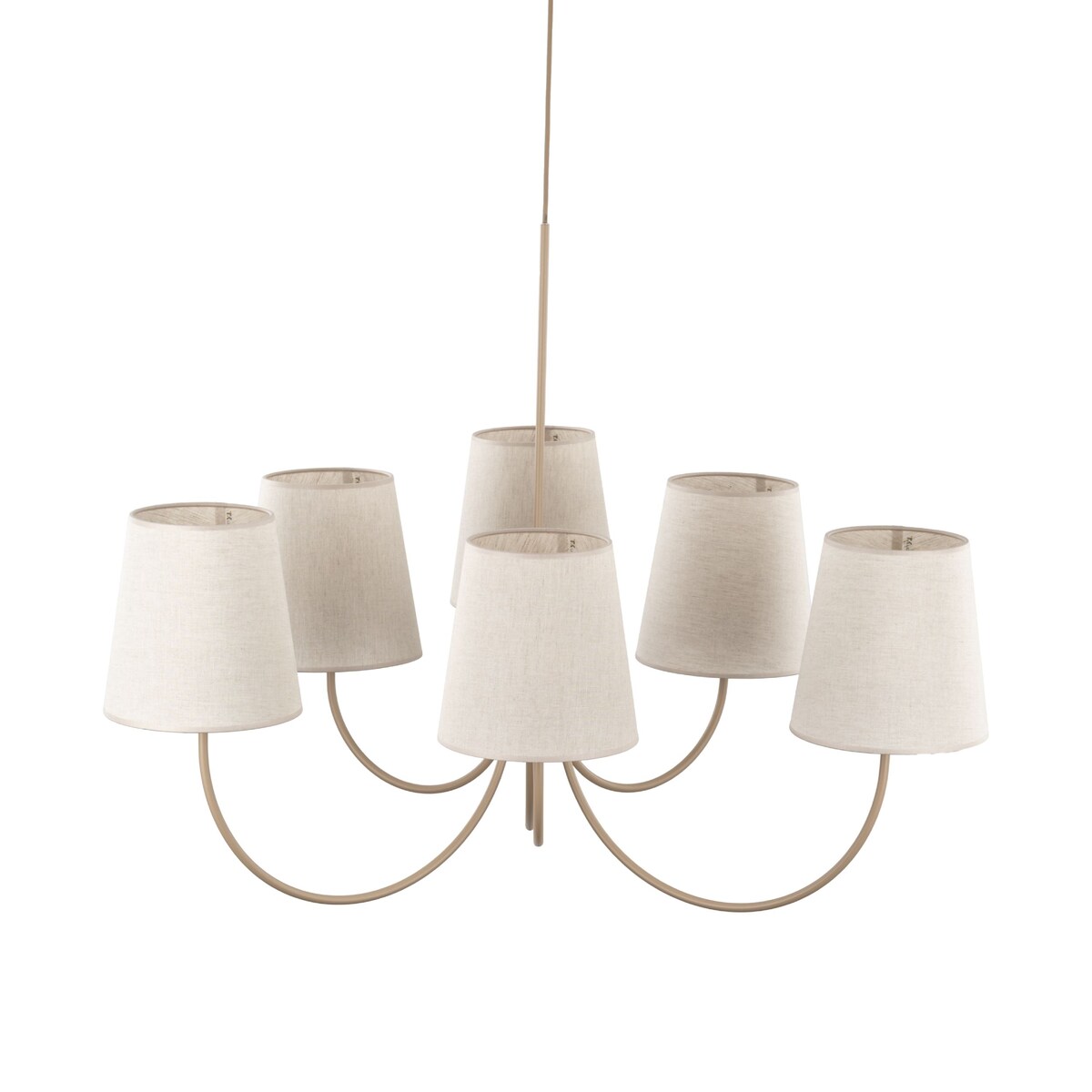 Żyrandol TK Lighting CANDI SABIA 11072 beżowy 6xE27 regulowana wysokość do salonu jadalni sypialni