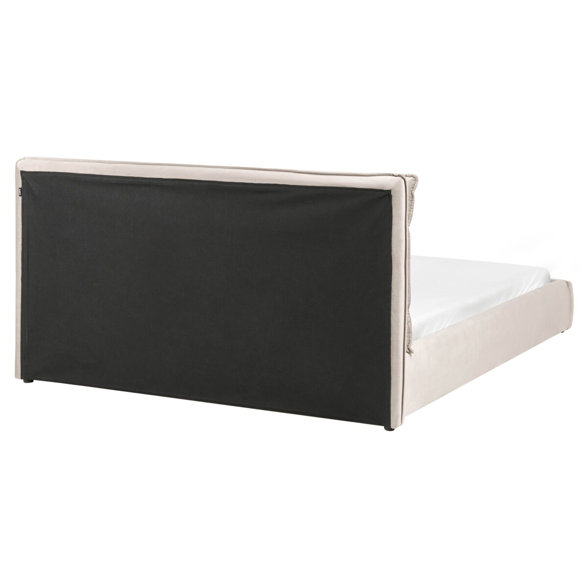 Łóżko Welur BAJONNA 160 x 200 cm Beżowoszary