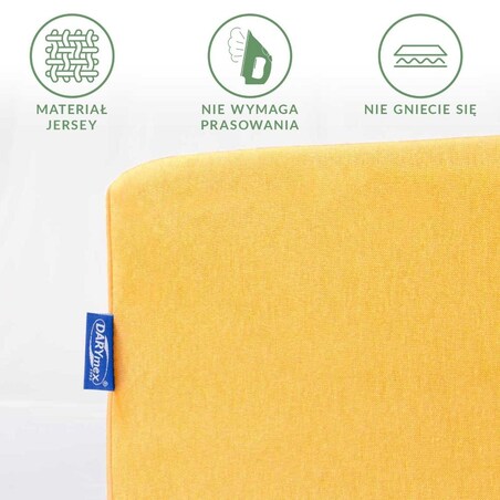 Prześcieradło jersey z gumką 80x160 kolor Żółty, Darymex