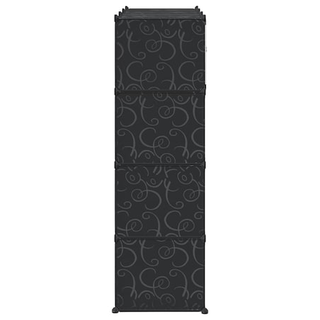 vidaXL Szafa modułowa z 9 przegrodami, 109x36,5x143 cm, czarno-biała