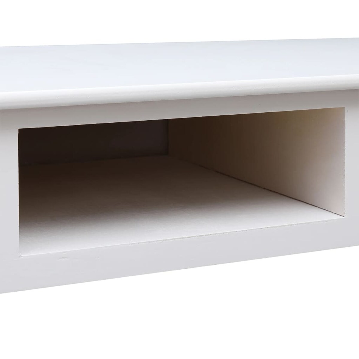 vidaXL Biurko, białe, 108x45x76 cm, lite drewno paulowni