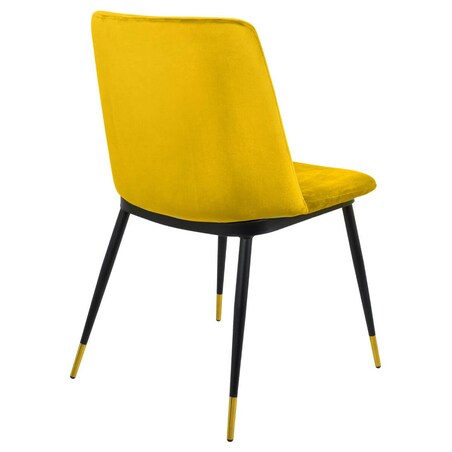 Krzesło welurowe Diego KH1201100122.42 King Home żółte czarne