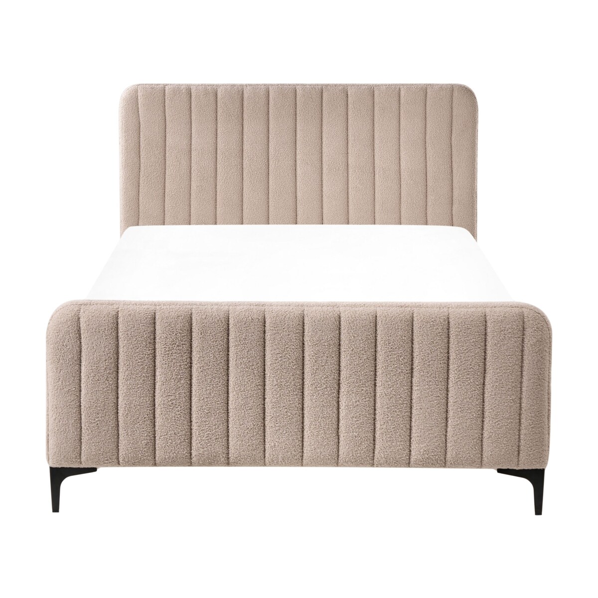 Łóżko Boucle LUNAN 120 x 200 cm Beżowy