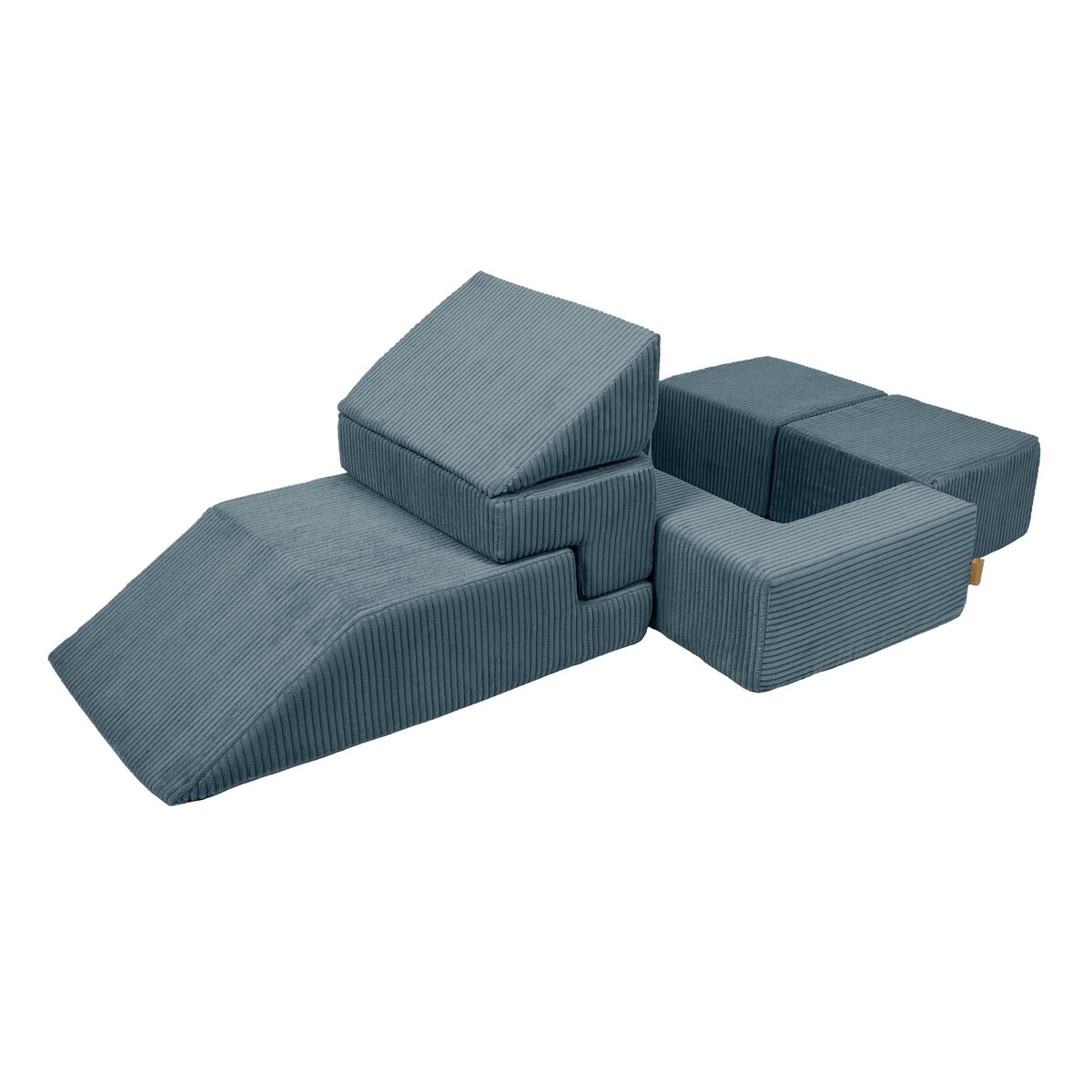 Piankowa Sofa Kostka dla Dzieci - Sofa do Pokoju Dziecięcego, Aesthetic, Turkusowa