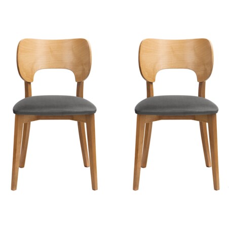 KONSIMO LYCO loftowe krzesła 2 sztuki szare