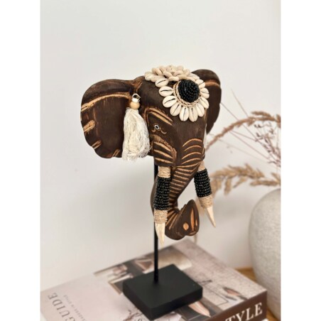 FIGURKA DEKORACYJNA SŁOŃ BRĄZOWY