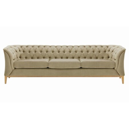 Sofa trzyosobowa Chesterfield Modern Wood-Velluto 3