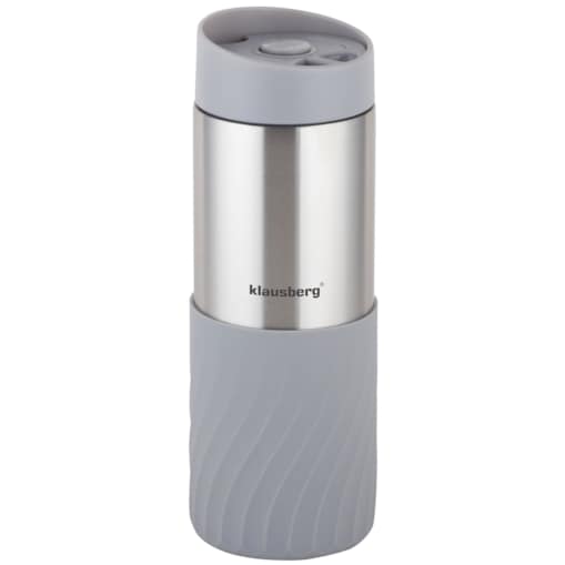 Kubek termiczny 400ml stal nierdzewna 18/8 KLAUSBERG szary