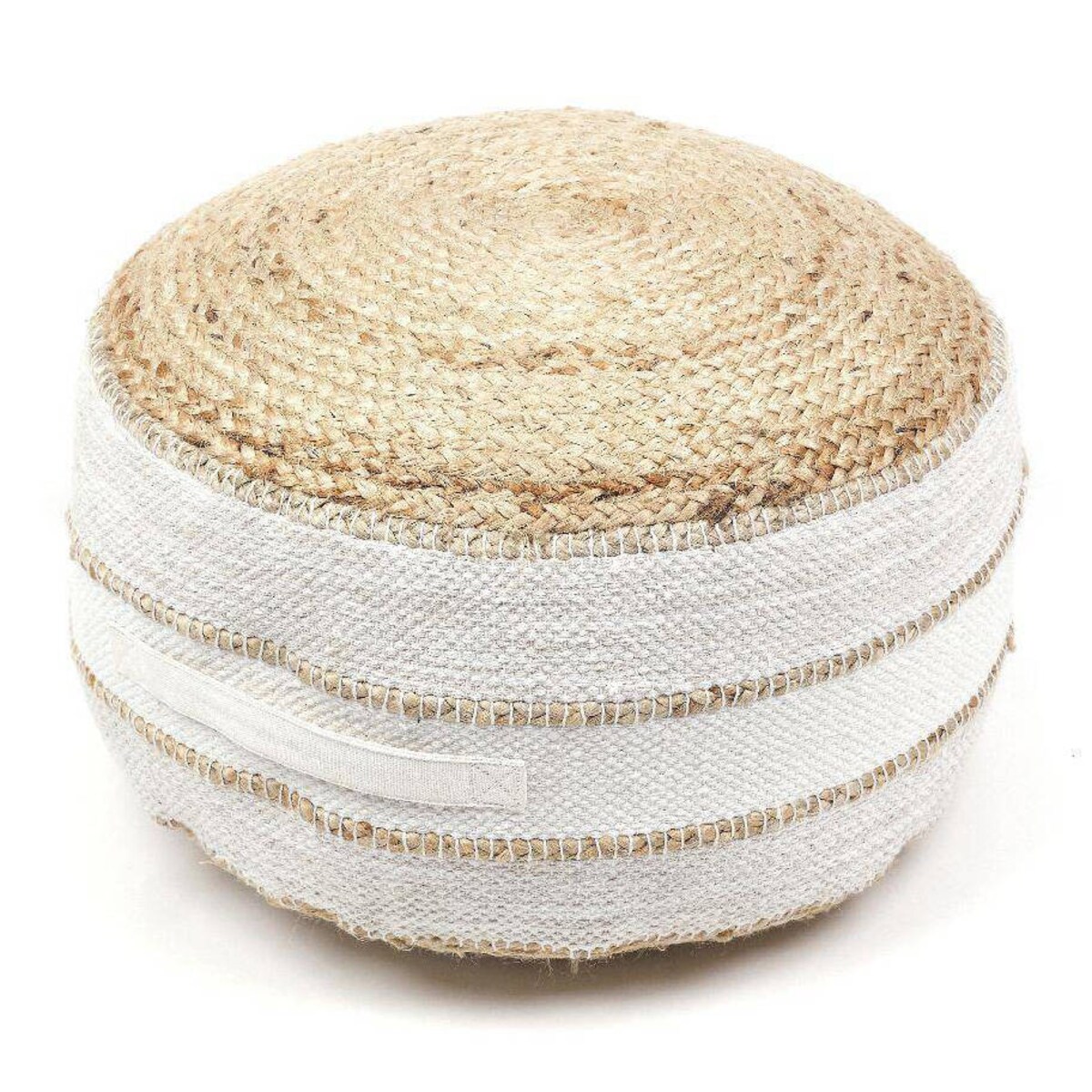 Pufa okrągła Indies, juta i bawełna, Ø 50 cm