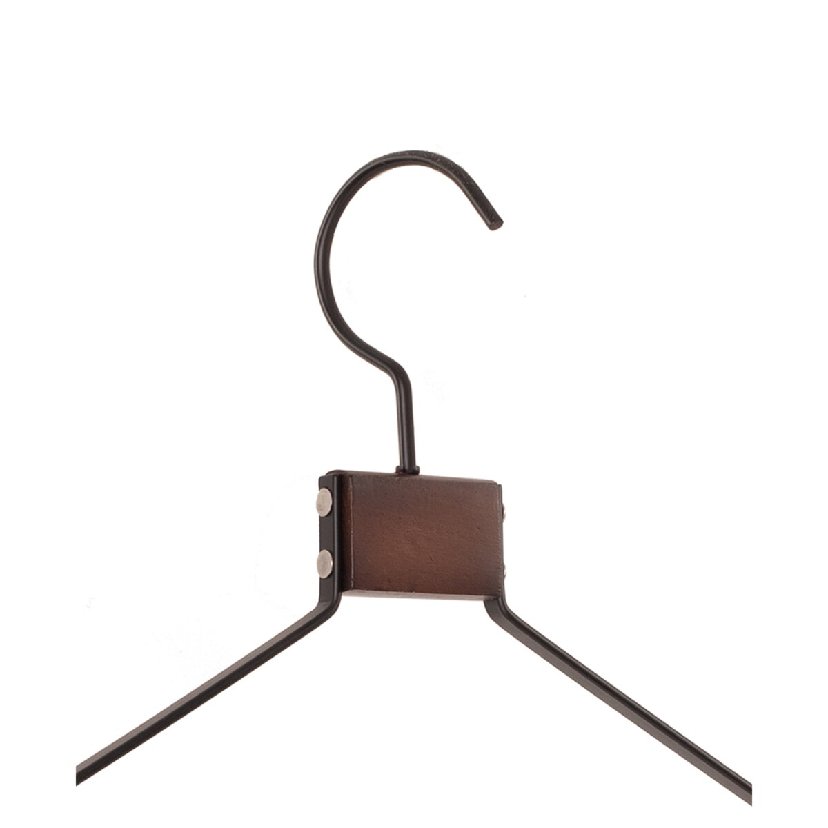 Zestaw 4 drewnianych wieszaków na ubrania SHP SOLID czarny