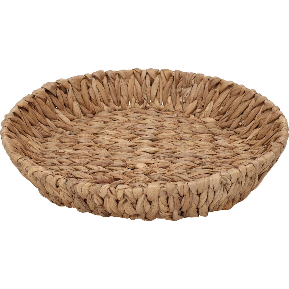 Kosz okrągły pleciony z hiacyntu wodnego BRAID, Ø 35 cm