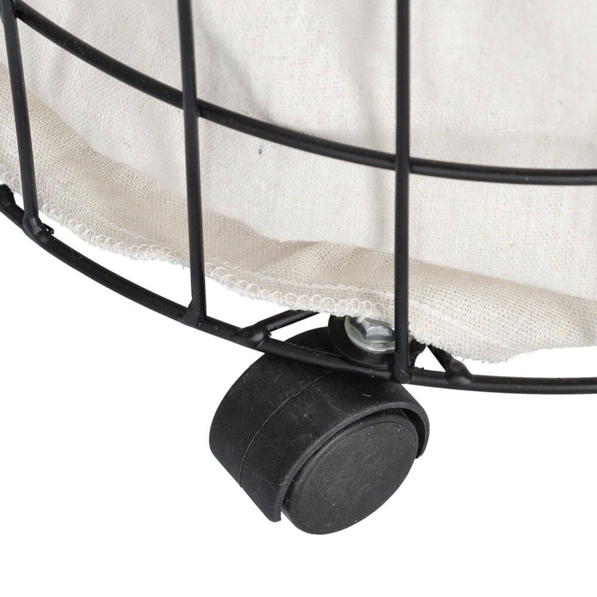 Metalowy kosz na pranie na kółkach, Ø 44 x 55 cm
