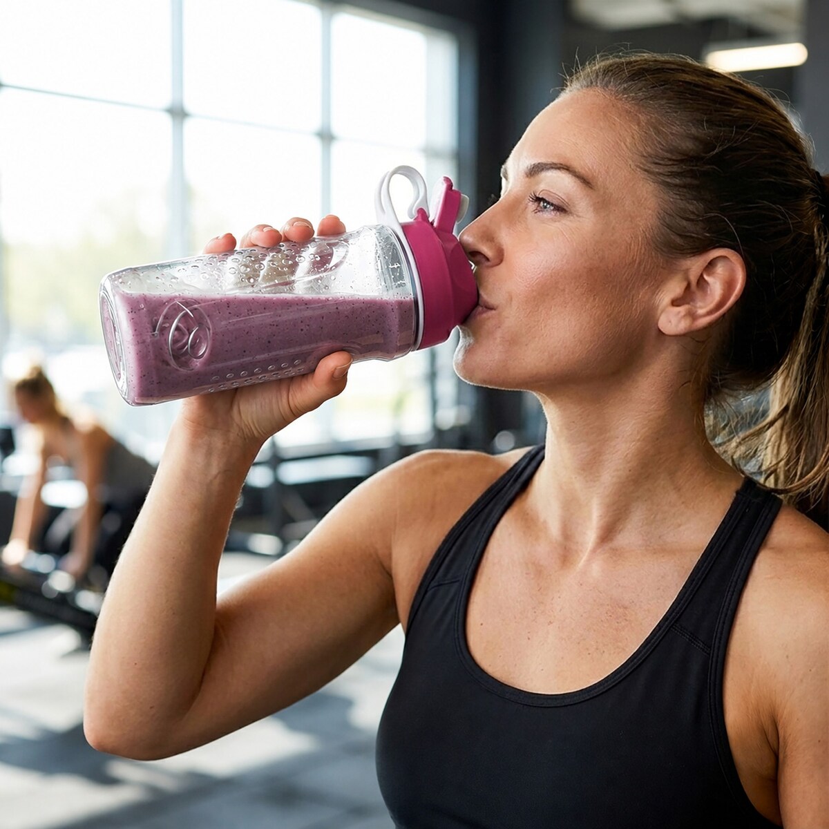 Bidon Na Wodę Shaker Ze Sprężynką Rowerowy Do Szkoły Butelka 610 Ml