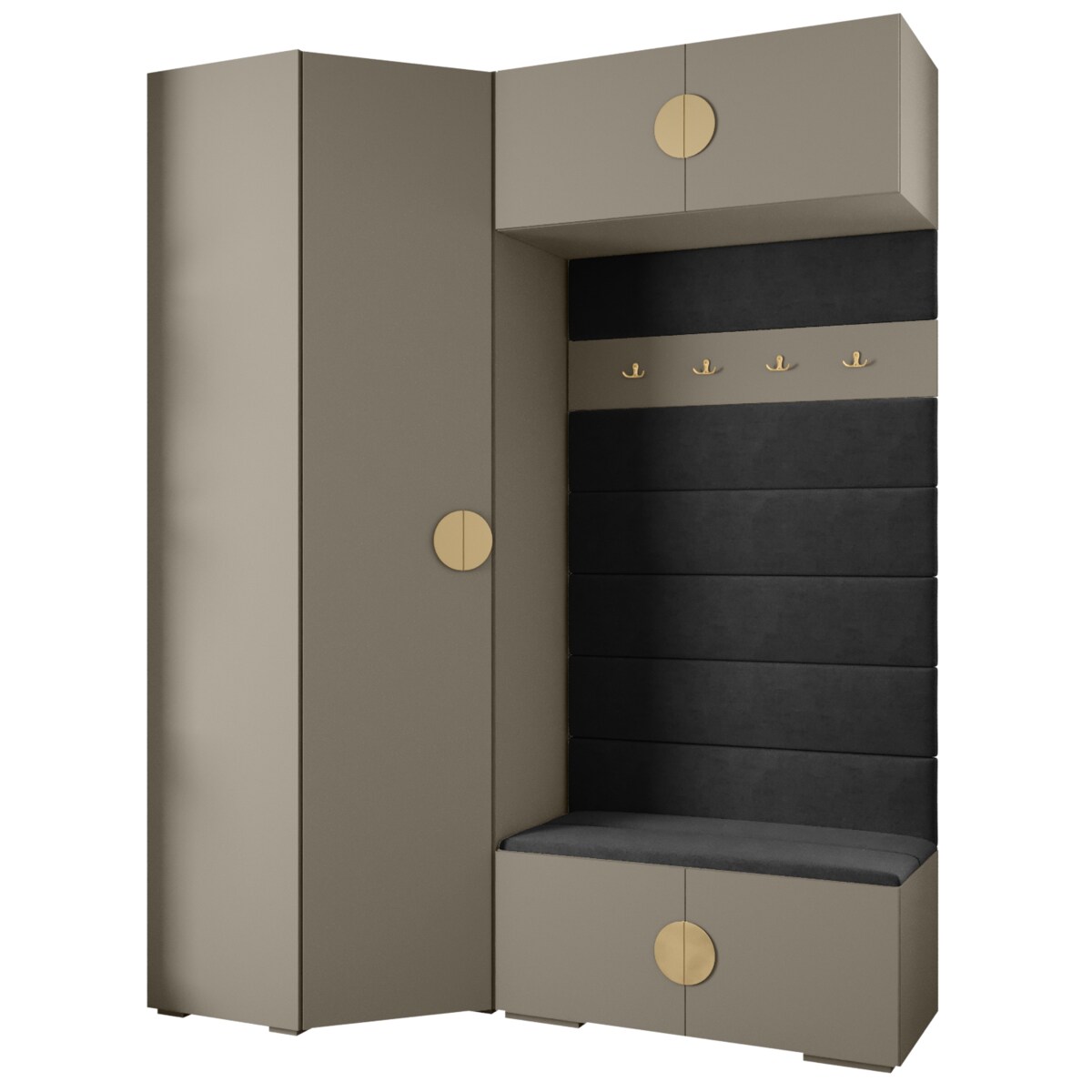 Garderoba do przedpokoju INOVA 4 Z21 kaszmir+złoty+manila18