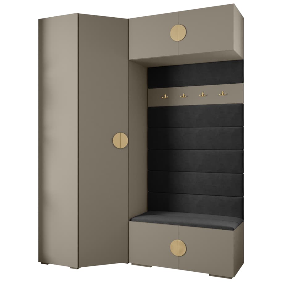 Garderoba do przedpokoju INOVA 4 Z21 kaszmir+złoty+manila18