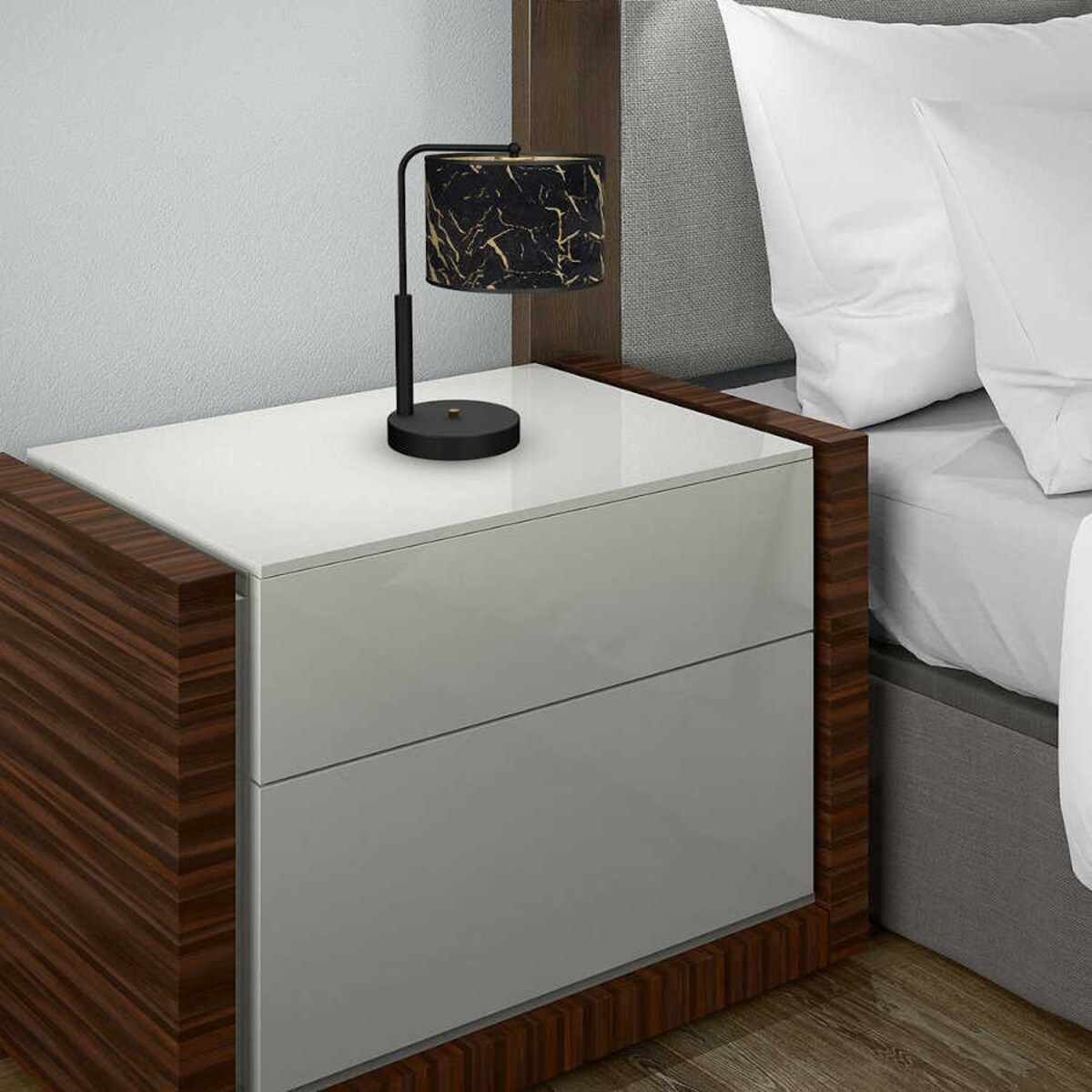 Stojąca lampa abażurowa SENSO MLP7299 Milagro stołowa czarna