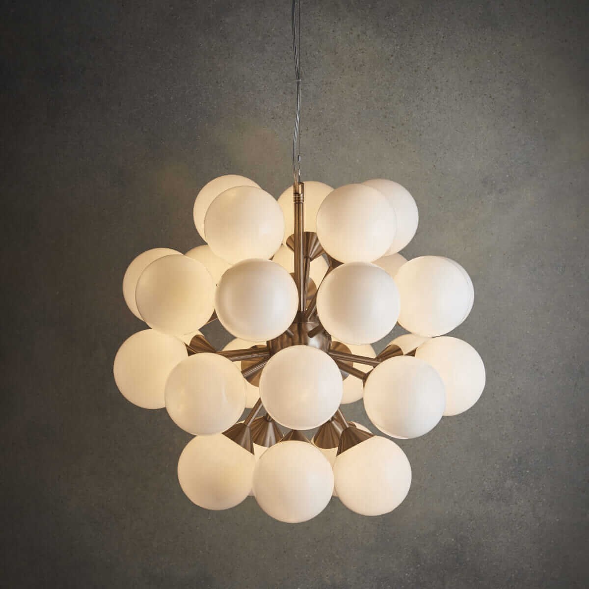 Molekułowa lampa wisząca Oscar 77587 Endon wielopunktowa biała nikiel