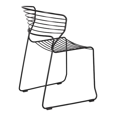 Krzesło metalowe Krzesło Hilly czarne