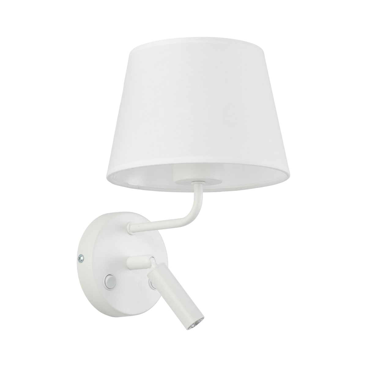 Kinkiet ścienny z reflektorkiem i włącznikiem MAJA WHITE 11393 TK Lighting biały E27 + G9
