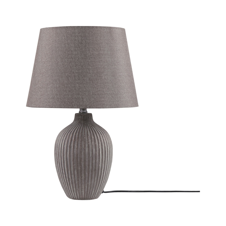 Lampka nocna ceramiczna brązowa FERGUS