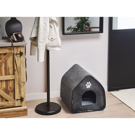 Legowisko domek dla psa 40 x 40 cm szare JANGI