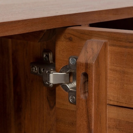 Komoda RTV z drewna akacjowego Nanda 147 cm