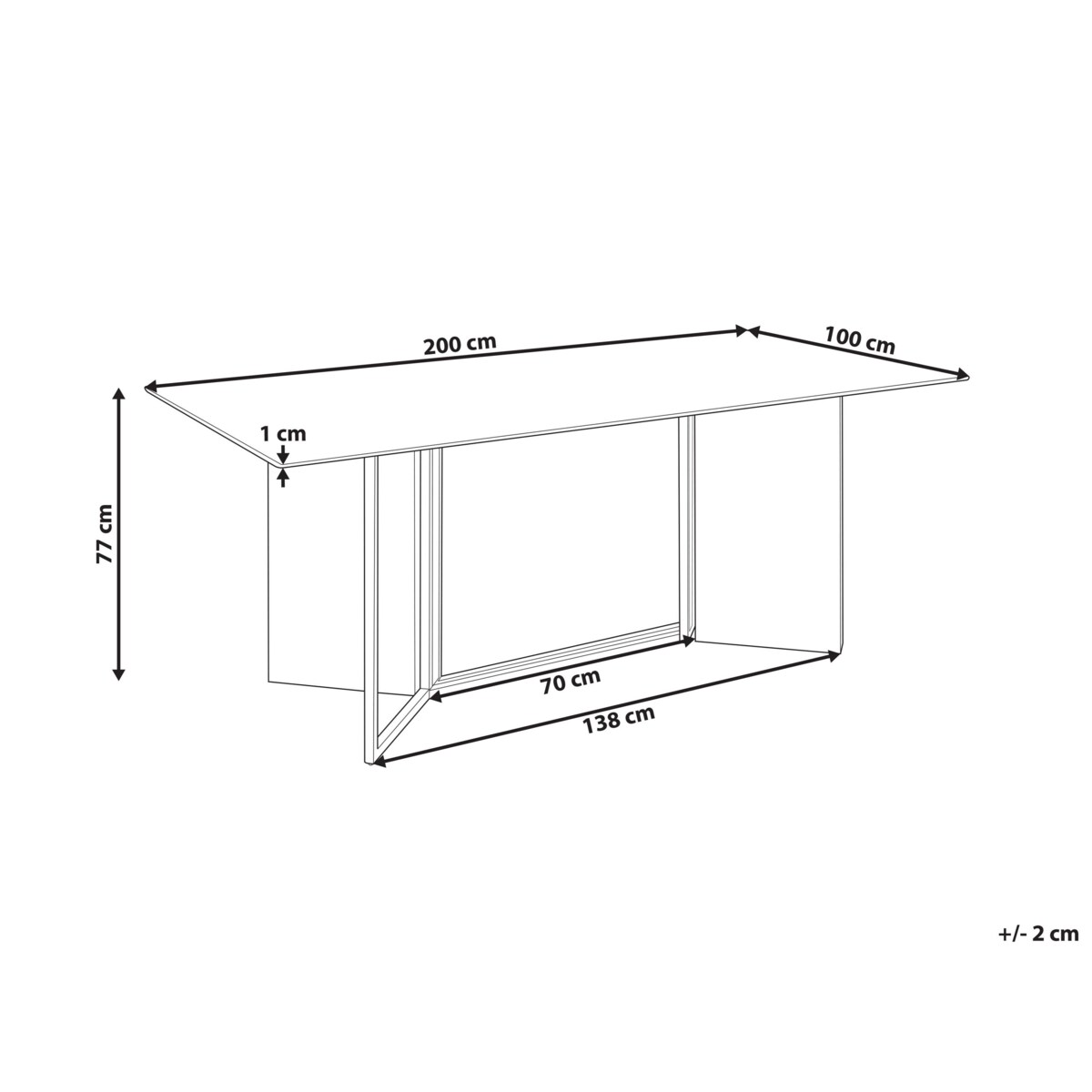 Stół do jadalni 100 x 200 cm efekt marmuru ze złotym CALCIO