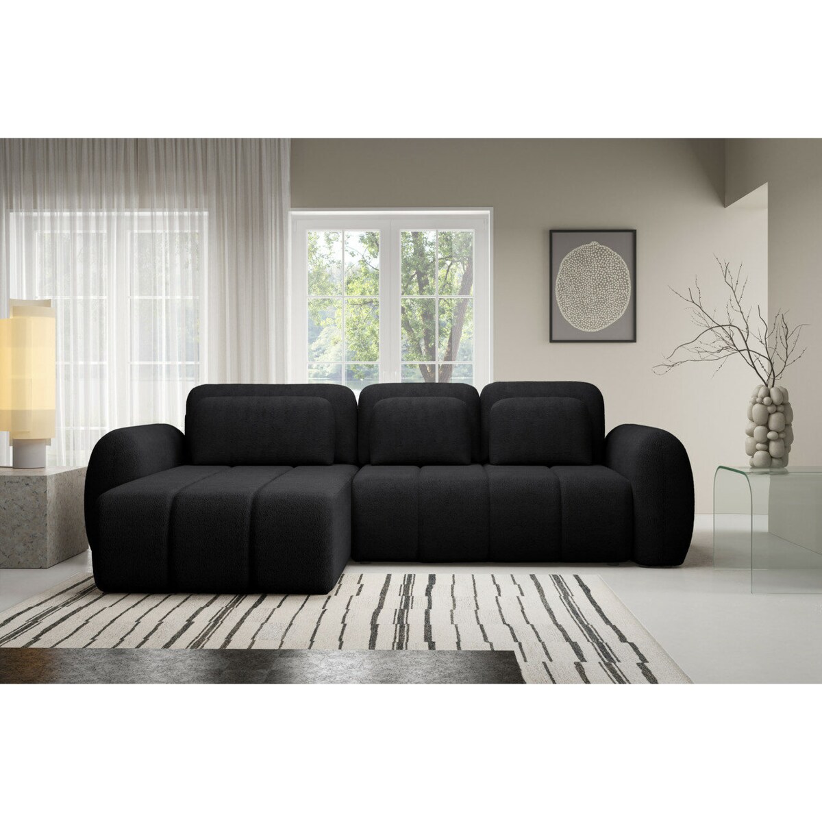 Narożnik CONTII L premium z funkcją spania Kolor: Quelle 100