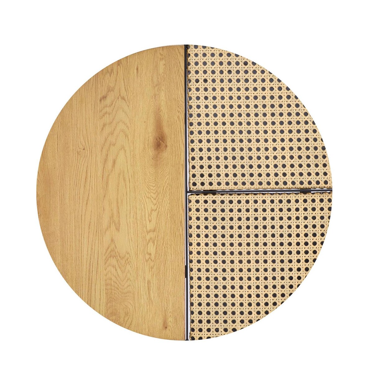 ZESTAW 2 STOLIKÓW Namiga RATTAN I METAL 70/36 i 50/30 cm