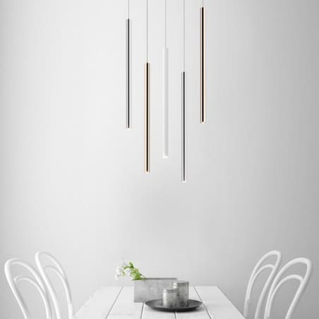 LAMPA wisząca LOYA P0461-01A-L8L8 Zumaline metalowa OPRAWA zwis LED 5W 3000K tuba sopel czarny perłowy