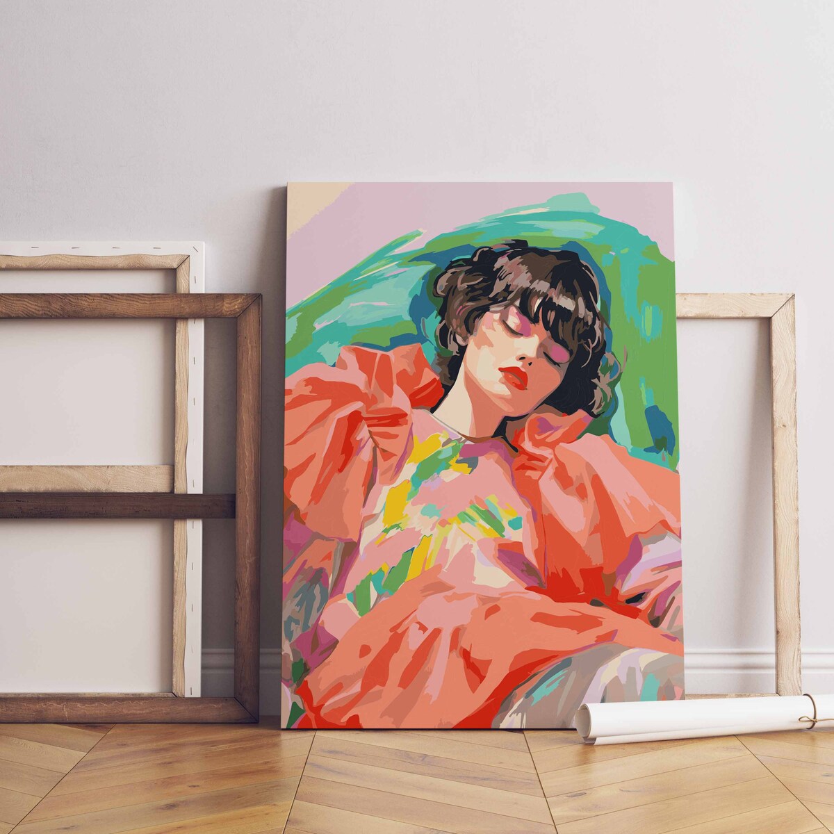 Malowanie po numerach, zestaw DIY – NEONOWA KOBIETA 40x50 cm- Produkt PL