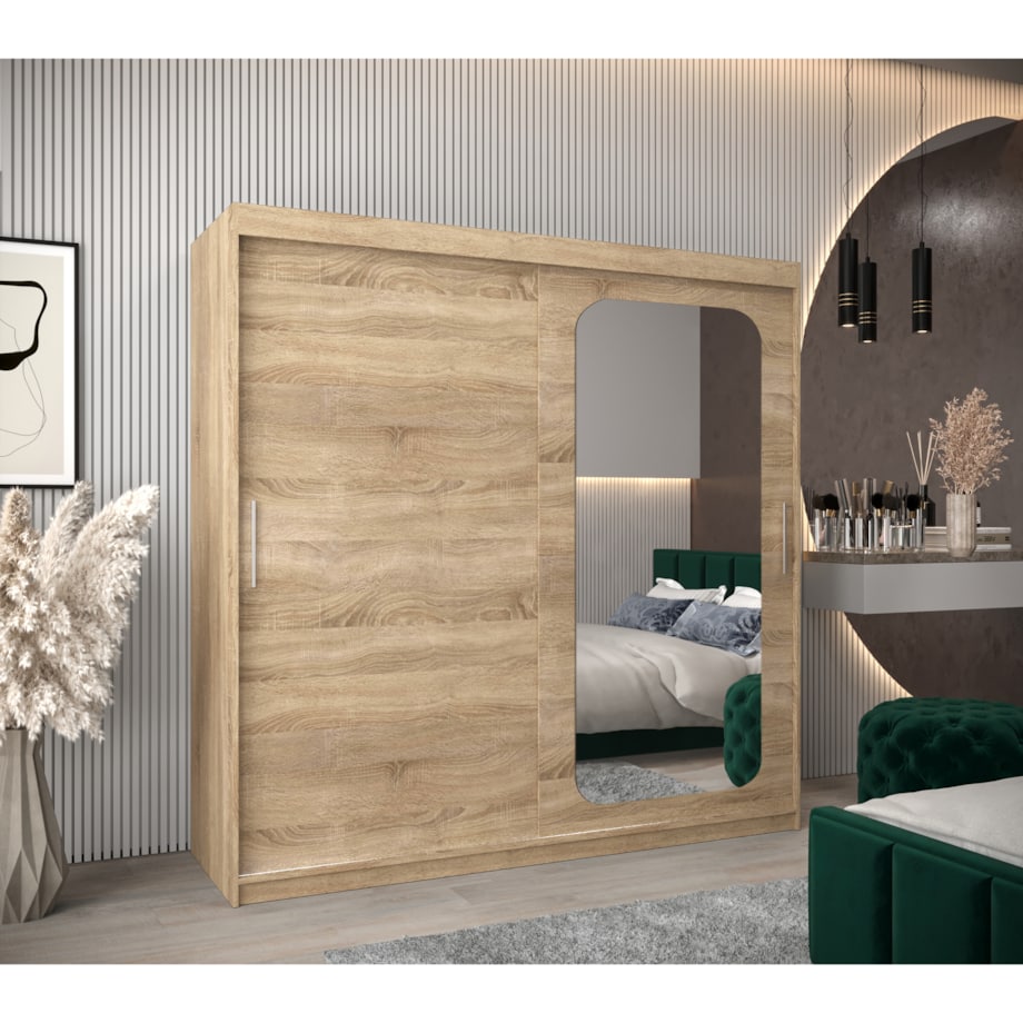 Szafa przesuwna Garderoba PROMO T2 200 sonoma/sonoma