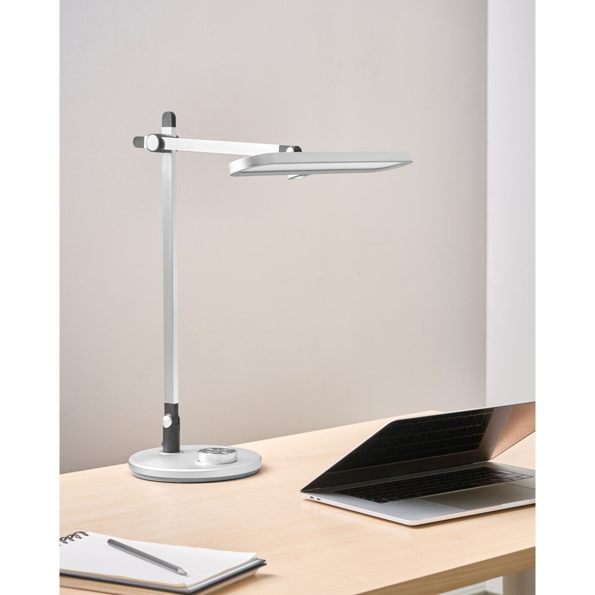 Lampa biurkowa LED HYDRUS Ze ściemniaczem Srebrny