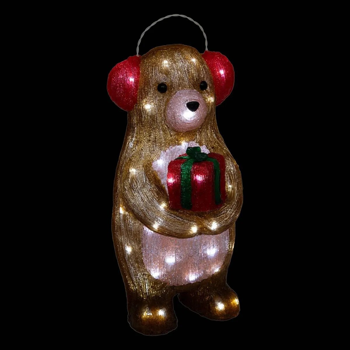 Ozdoba świetlna zewnętrzna, Miś, 60 LED, 47 cm