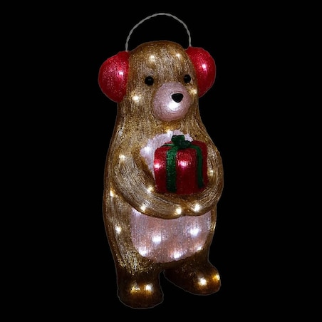 Ozdoba świetlna zewnętrzna, Miś, 60 LED, 47 cm