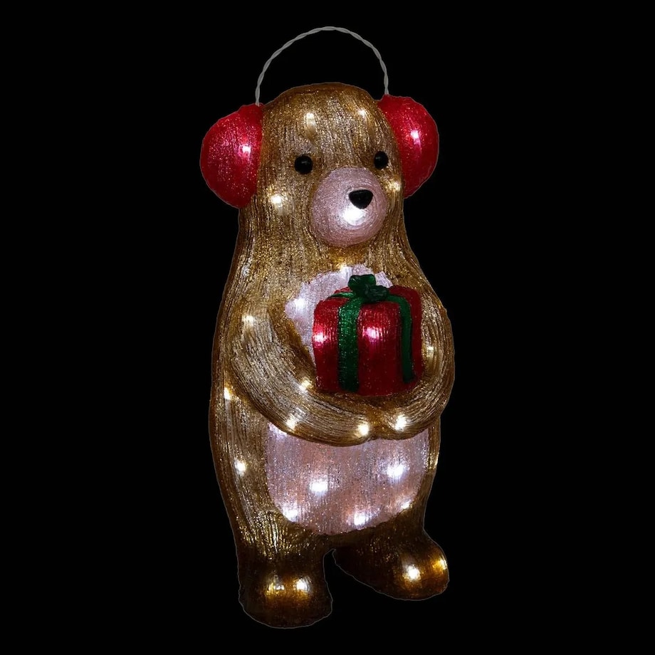 Ozdoba świetlna zewnętrzna, Miś, 60 LED, 47 cm