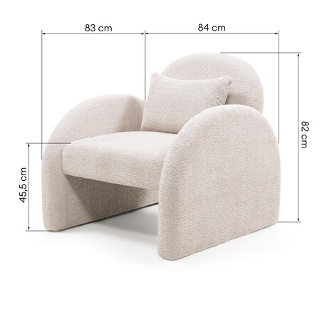 Fotel wypoczynkowy jasnobeżowy Imena