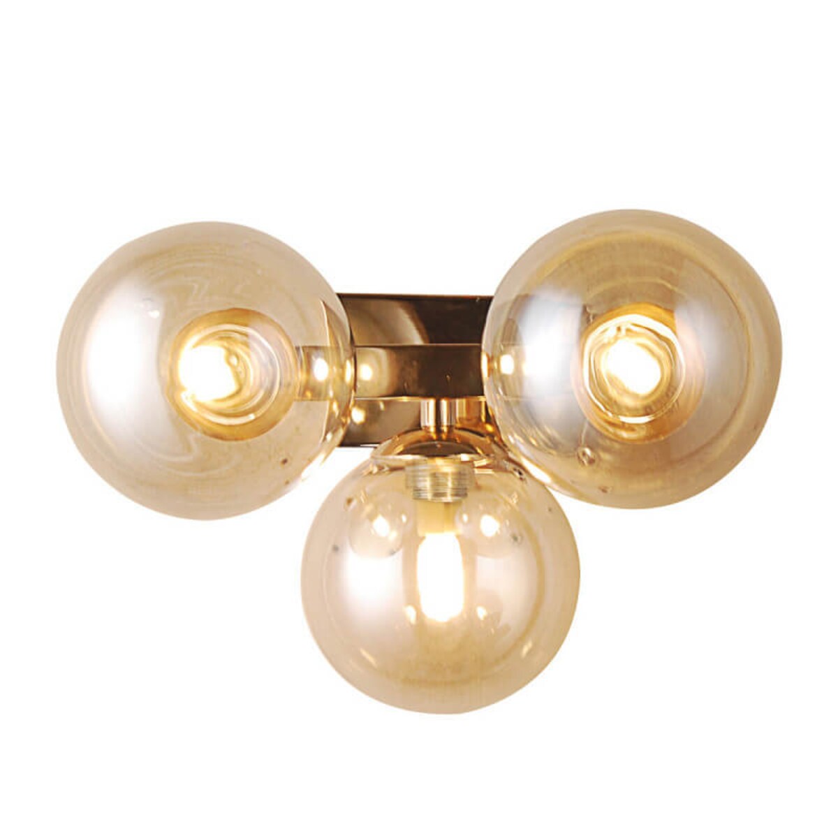 Sypialniana lampa ścienna Marbelio kinkiet złoty przydymiony