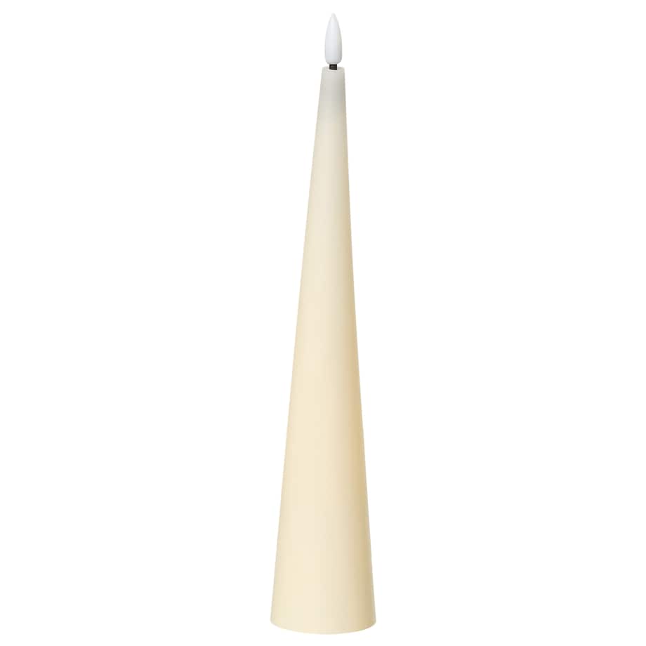 Zestaw 6 świec LED AURUM 28 cm Złamana biel