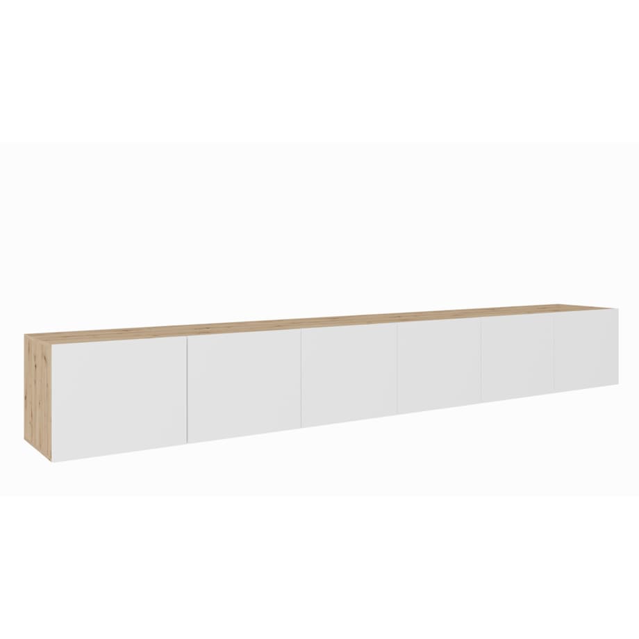 Szafka RTV LION 300 zamknięta pod telewizor, do salonu-artisan+biały