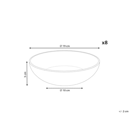 Zestaw 8 głębokich talerzy COSTMARY Kamionka Szary
