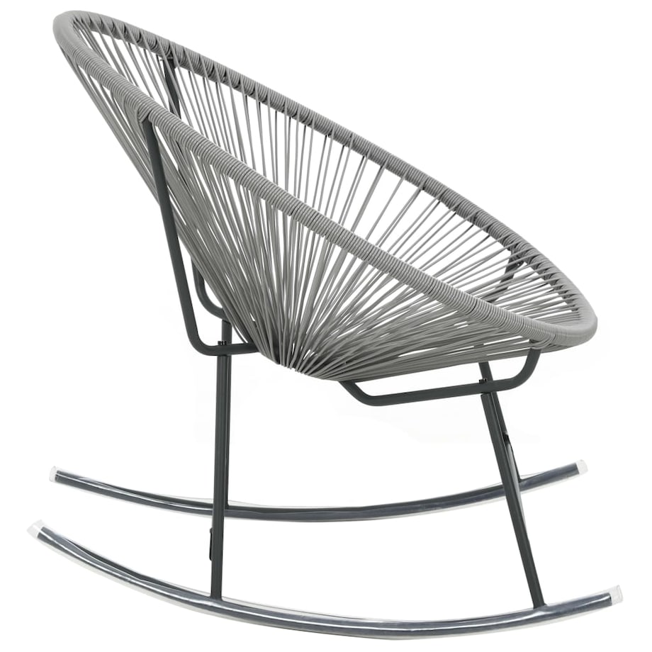 vidaXL Bujane krzesło ogrodowe, szare, rattan PE