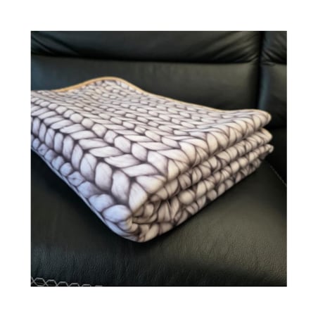 Narzuta drukowana 160x200 cm KNITT BEIGE