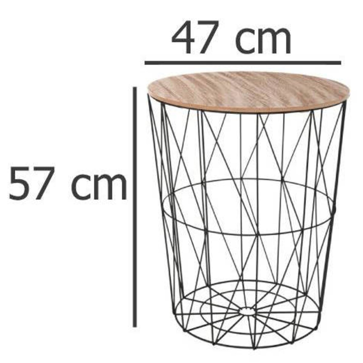 Stolik kawowy ze stalową konstrukcją
