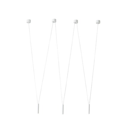 LAMPA wisząca Viva III Bianco Orlicki Design loftowa OPRAWA metalowy ZWIS tuby białe