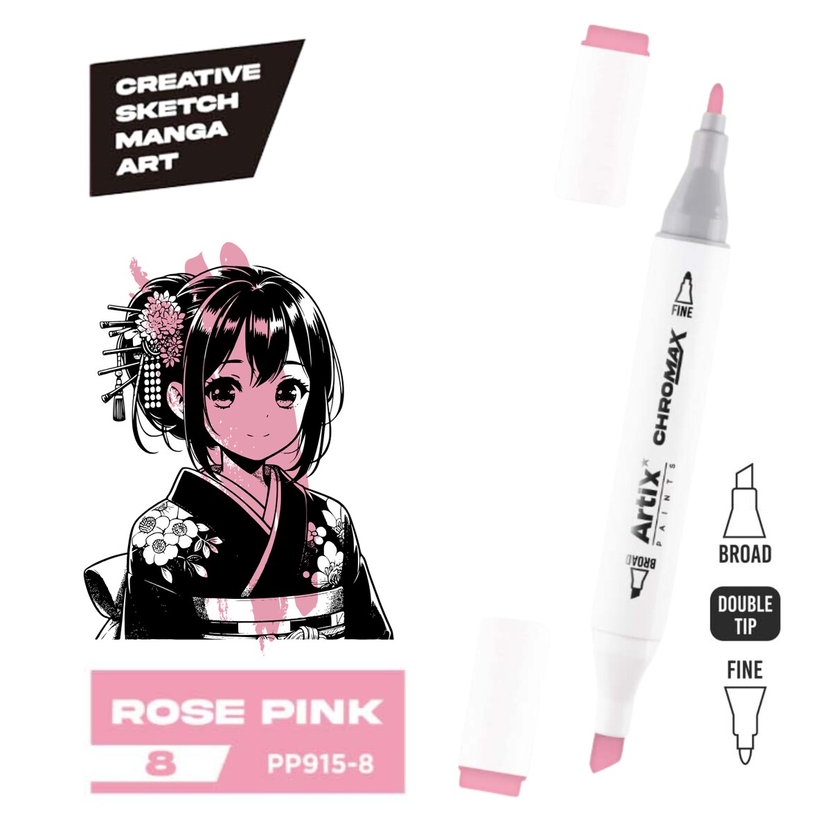 dwustronny marker kreatywny artix pp915-89 rose pink