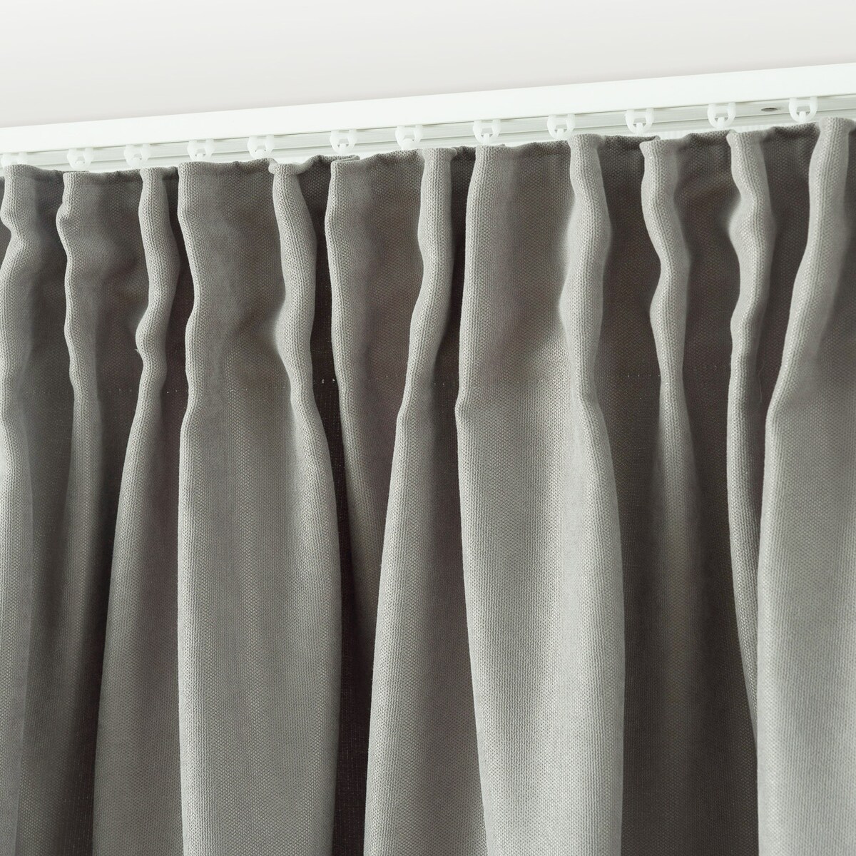 Zasłona na taśmie marszczącej szara aksamitna 140 x 280 cm 1 szt. 140x280 szary