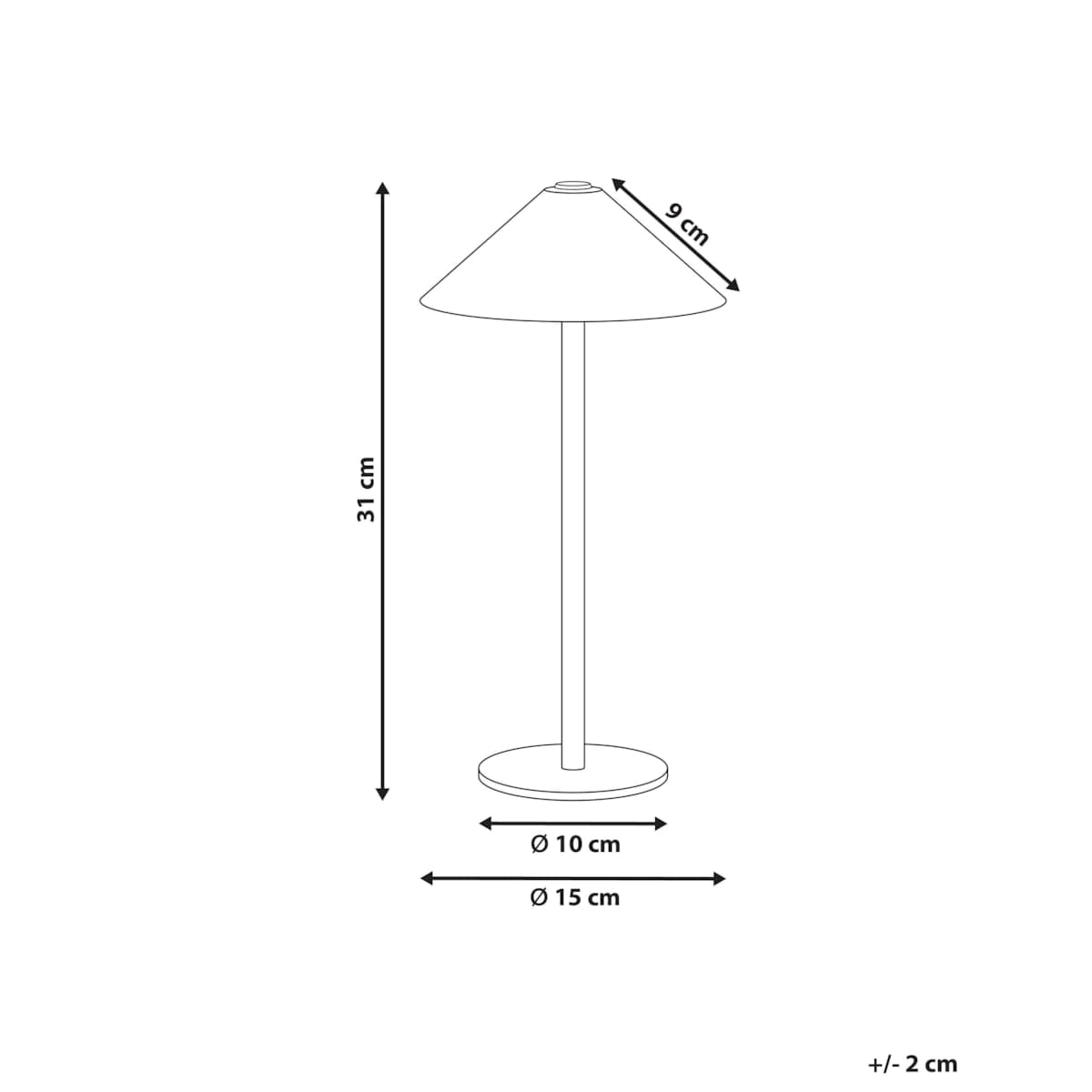 Bezprzewodowa lampa stołowa LED metalowa brązowa FRANCOLI