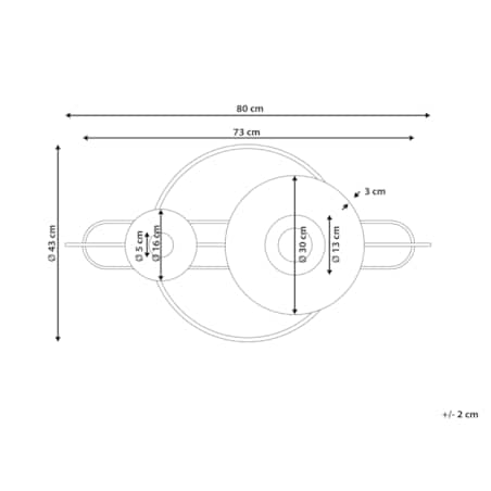 Dekoracja ścienna AMARANTE Kolorowy 43 cm